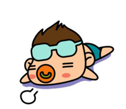 "V" the Pacifier Baby sticker #3809125