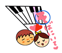 note couple sticker #3810178