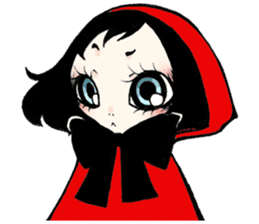 little red hood and the big bad wolf sticker #3811367