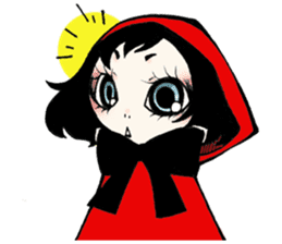 little red hood and the big bad wolf sticker #3811368