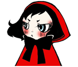 little red hood and the big bad wolf sticker #3811369