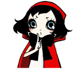 little red hood and the big bad wolf sticker #3811370