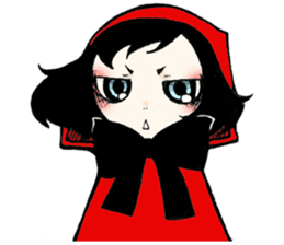 little red hood and the big bad wolf sticker #3811371