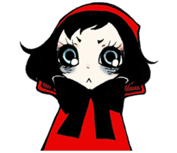 little red hood and the big bad wolf sticker #3811372