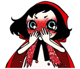 little red hood and the big bad wolf sticker #3811375