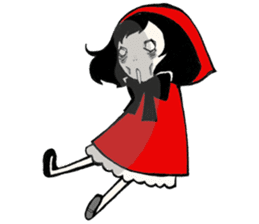 little red hood and the big bad wolf sticker #3811376