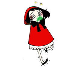 little red hood and the big bad wolf sticker #3811377