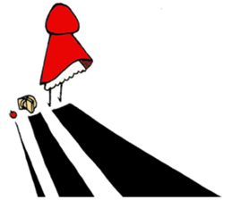 little red hood and the big bad wolf sticker #3811378