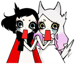 little red hood and the big bad wolf sticker #3811397