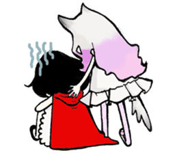 little red hood and the big bad wolf sticker #3811401