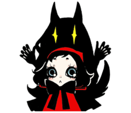 little red hood and the big bad wolf sticker #3811403