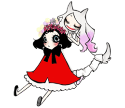 little red hood and the big bad wolf sticker #3811404