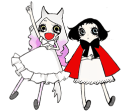 little red hood and the big bad wolf sticker #3811406