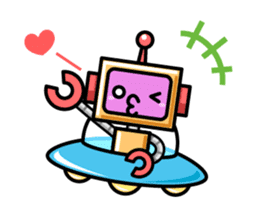Robot and Alien sticker #3811931