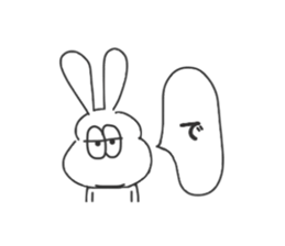 Thick rabbit6 sticker #3813984