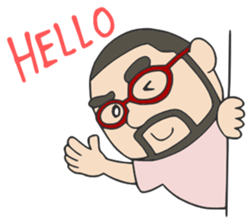 Higemeganekun Sticker English version sticker #3814127