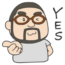 Higemeganekun Sticker English version sticker #3814130