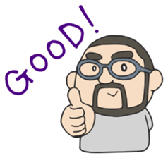 Higemeganekun Sticker English version sticker #3814132