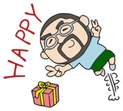 Higemeganekun Sticker English version sticker #3814134