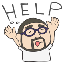 Higemeganekun Sticker English version sticker #3814145