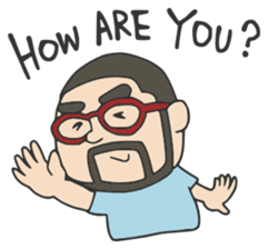 Higemeganekun Sticker English version sticker #3814154