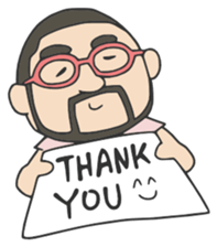 Higemeganekun Sticker English version sticker #3814161