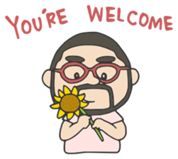 Higemeganekun Sticker English version sticker #3814162