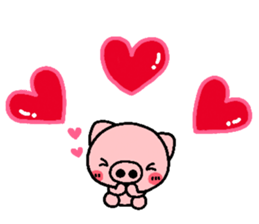 pig heart 19 sticker #3814308