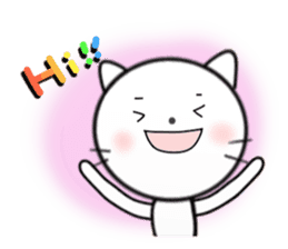 White cat stickers <Shiro Neko> sticker #3818090