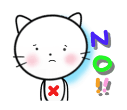 White cat stickers <Shiro Neko> sticker #3818093