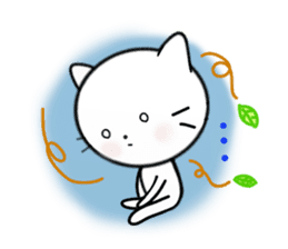 White cat stickers <Shiro Neko> sticker #3818116