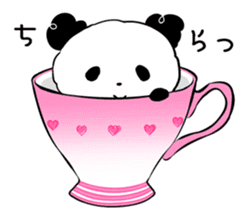 KAWAII teacup PANDA! sticker #3819099