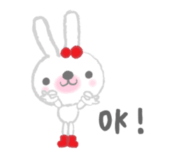 Fluffy Bunny for the girls sticker #3819371