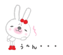Fluffy Bunny for the girls sticker #3819374