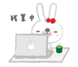 Fluffy Bunny for the girls sticker #3819375