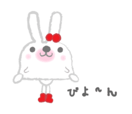 Fluffy Bunny for the girls sticker #3819390