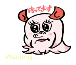 So cute ! JAPANESE PANCAKE DEVILFISH!! 3 sticker #3819999