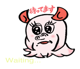 So cute ! JAPANESE PANCAKE DEVILFISH!! 3 sticker #3819999