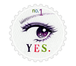Stamp of eyes  [CIRCLE] sticker #3820847