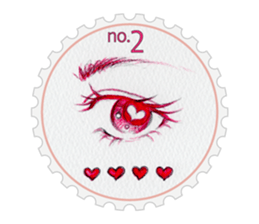 Stamp of eyes  [CIRCLE] sticker #3820848
