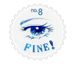 Stamp of eyes  [CIRCLE] sticker #3820854