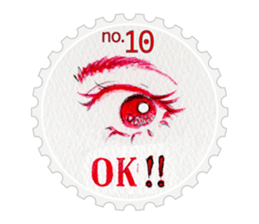 Stamp of eyes  [CIRCLE] sticker #3820856