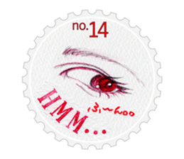 Stamp of eyes  [CIRCLE] sticker #3820860