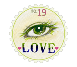 Stamp of eyes  [CIRCLE] sticker #3820865