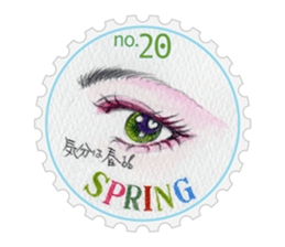 Stamp of eyes  [CIRCLE] sticker #3820866