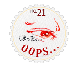 Stamp of eyes  [CIRCLE] sticker #3820867