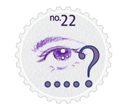 Stamp of eyes  [CIRCLE] sticker #3820868