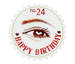 Stamp of eyes  [CIRCLE] sticker #3820870