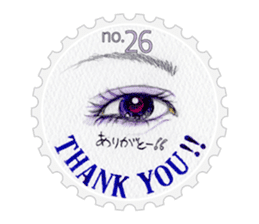 Stamp of eyes  [CIRCLE] sticker #3820872