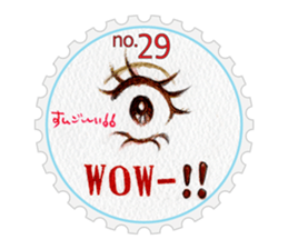 Stamp of eyes  [CIRCLE] sticker #3820875